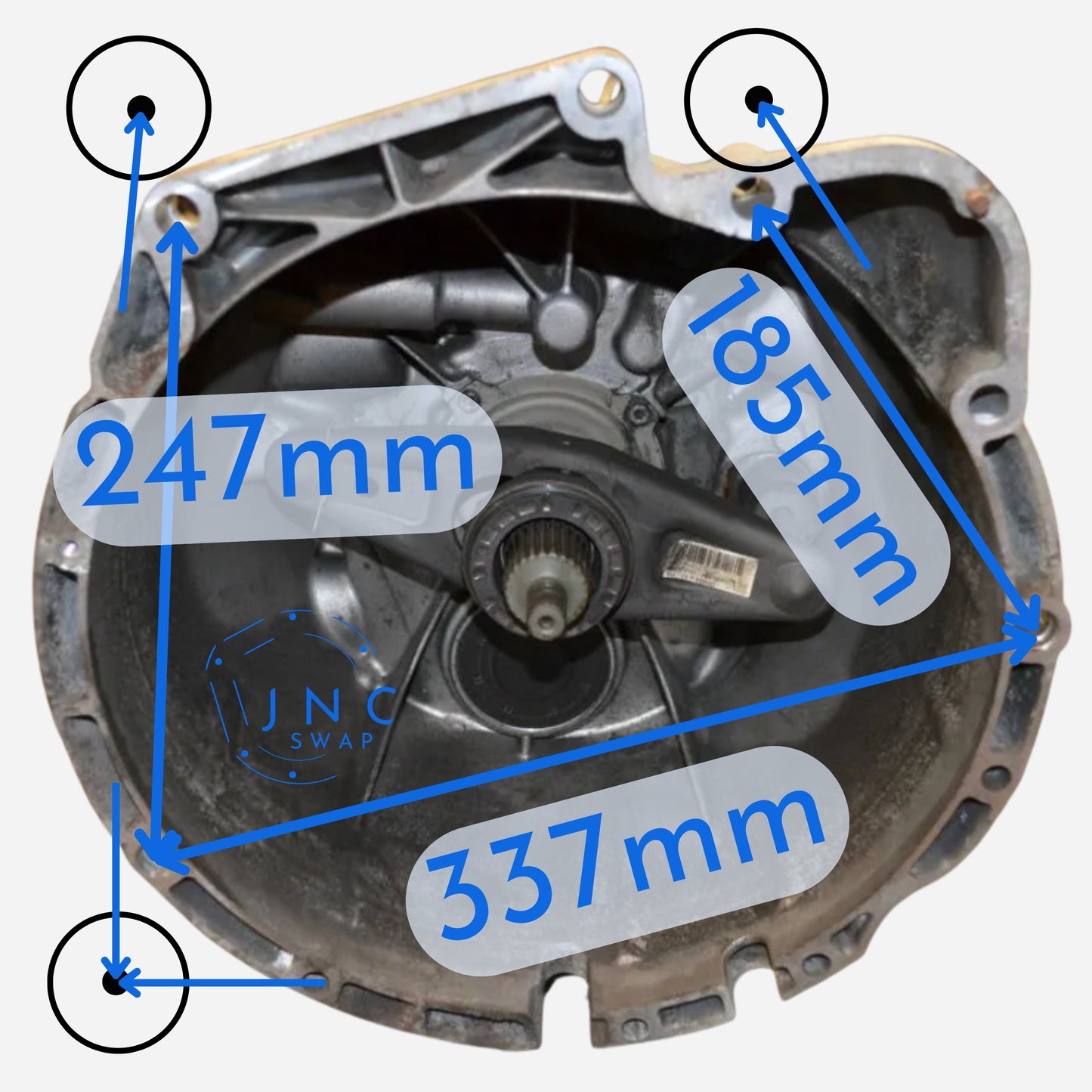 GS6-53dz Bmw E60, E61, E90, E91 gearbox + VW 1.9 tdi, 1.8t Adapter